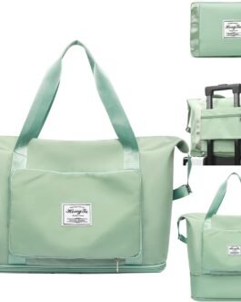 VERAT Nylon 42 Cms Imported Travelling Bag for Women/Convertible Travel Luggage/Duffle Bags/Foldable-Expandable Handbags/Waterproof Travel Companion Luggage Bag (Duffle Pouch -Light Green)