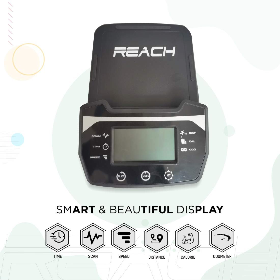 Reach Iconic Air Bike Exercise Cycle for Home Gym | Fan-Based Air Resistance for Cardio & Fitness Workout | Indoor Gym Equipment with LCD Screen and Cushioned Seat - Image 2