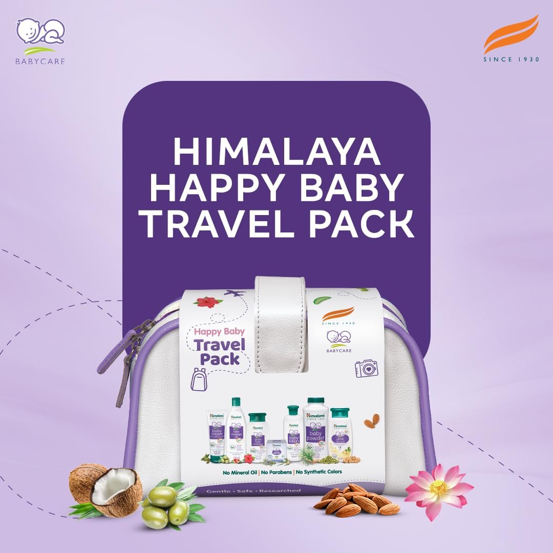 Himalaya Baby Gift Pack (7 Pieces) With Free Maternity Travel Bag| No.1 Doctor Prescribed|Gentle, Safe & Researched For Baby'S Skin & Hair, Liquid - Image 3