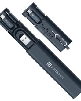 Portronics Snapcase 3 60W Multifunctional Fast Charging Data Cable Kit, Conversion Set USB A & Type C to Male Micro/Type C/Lightning, Data Transfer, Sim Storage, Sim Eject Pin, Pocket Size(Blue) Portronics Snapcase 3 60W Multifunctional Fast Charging Data Cable Kit, Conversion Set USB A & Type C to Male Micro/Type C/Lightning, Data Transfer, Sim Storage, Sim Eject Pin, Pocket Size(Blue)