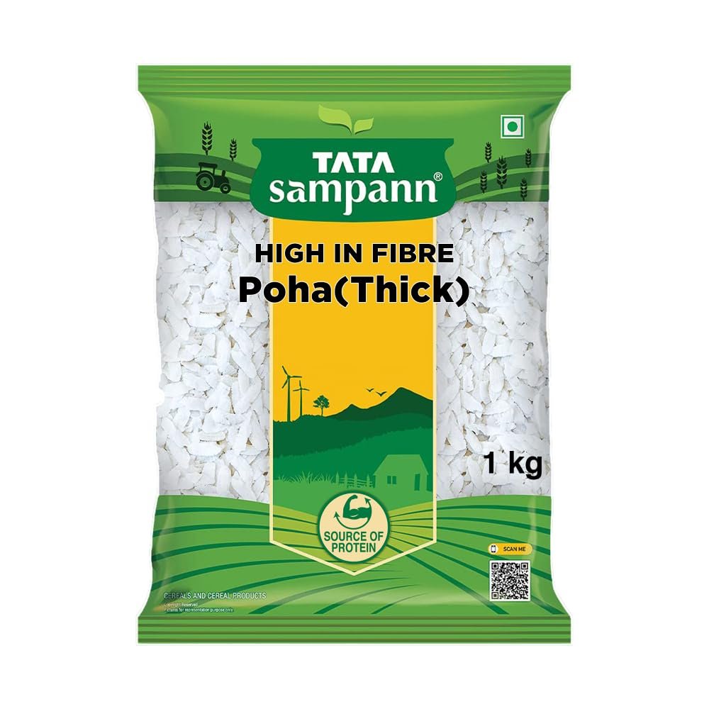 Tata Sampann, High in Fibre Poha(Thick), 1kg