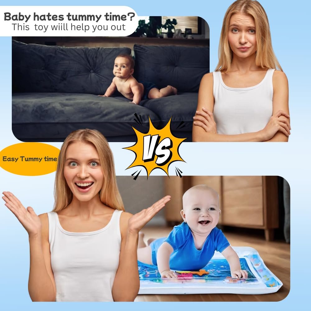 Toy Imagine Tummy Time Water Mat for Babies | Sensory Play Gym for 6-12 Months | Newborn Baby Essentials | Water-Filled Activity Mat | Baby Gifts | Pack of 1 - Image 6