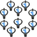 APPSTER (10pcs) Butterfly Water Sprinkler Head 360 Degrees Watering for Agriculture Irrigation Garden Lawn Poultry Pipes Farm Greenhouse, Thread 1/2″