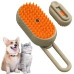3 In1 Pet Steam Brush – One-Touch Spray Pet Hair Removal Tool 360°Rotating Handle Cat Brush With Steam Silicone Massage Comb Cat Brush For Shedding Multifunctional Dog Hair Brush