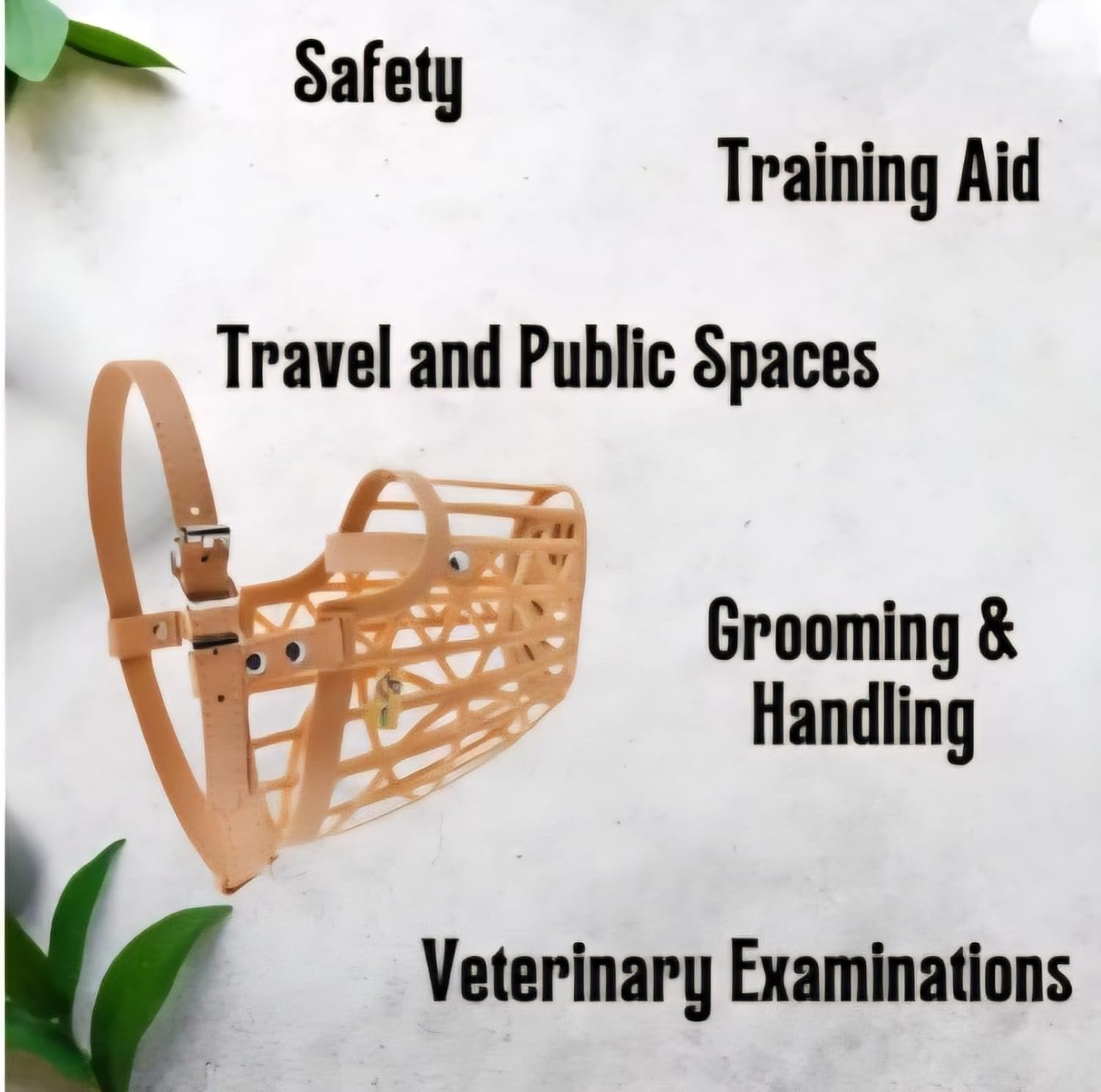 Dog Cover Muzzle/Bite Guard with Adjustable Fit for All Categories, Strap Size (Small No.- 3) Small Other Dog Muzzle - Image 3