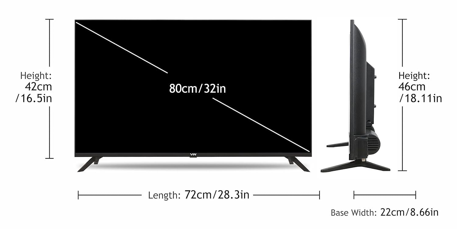 VW 80 cm (32 inches) Linux Series Frameless HD Ready Smart LED TV VW32C2 (Black) | with 18 Months Warranty - Image 4