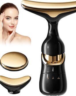 TCCO Facial Massager for Face and Neck, 3-in-1 Face Massager for Women, Anti Wrinkle & Aging Facial and Neck Massage Kit with 3 Massage Modes for Skin Care,Improve,Firm,Tightening and Smooth (BLACK)