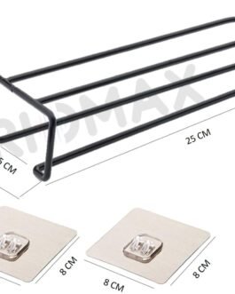 RIOMAX Stainless Steel Drill Free Self-Adhesive Paper Roll Holder Tissue Paper Stand Wine Glass Holder Kitchen Towel Holder for Kitchen Bathroom Toilet (Pack of 2) RIOMAX Stainless Steel Drill Free Self-Adhesive Paper Roll Holder Tissue Paper Stand Wine Glass Holder Kitchen Towel Holder for Kitchen Bathroom Toilet (Pack of 2)