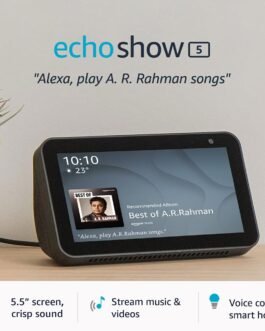 Introducing Echo Show 5 – See and do more with Alexa on 5.5″ screen (Black) – CR Introducing Echo Show 5 – See and do more with Alexa on 5.5″ screen (Black) – CR