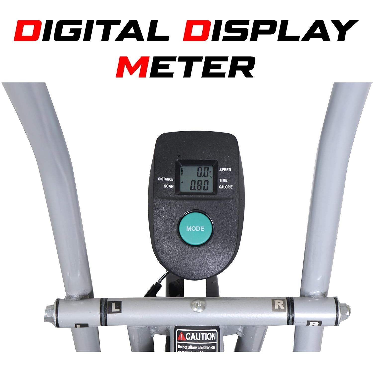 Kobo Air Bike Exercise Cycle For Home 120 Kg User Weight || Exercise Bike For Home Gym 3 In 1 With Back Rest & Twister (Silver) - Image 4