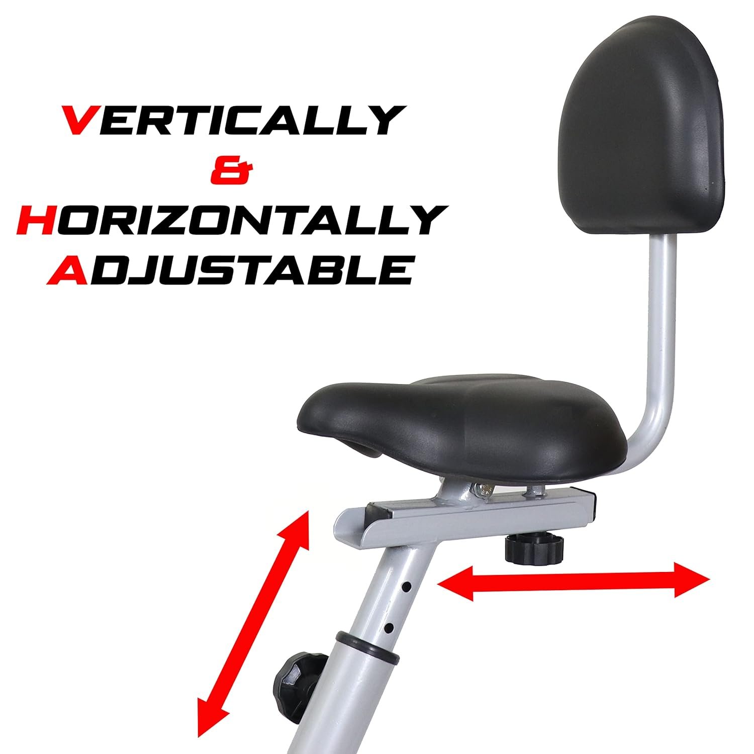 Kobo Air Bike Exercise Cycle For Home 120 Kg User Weight || Exercise Bike For Home Gym 3 In 1 With Back Rest & Twister (Silver) - Image 2