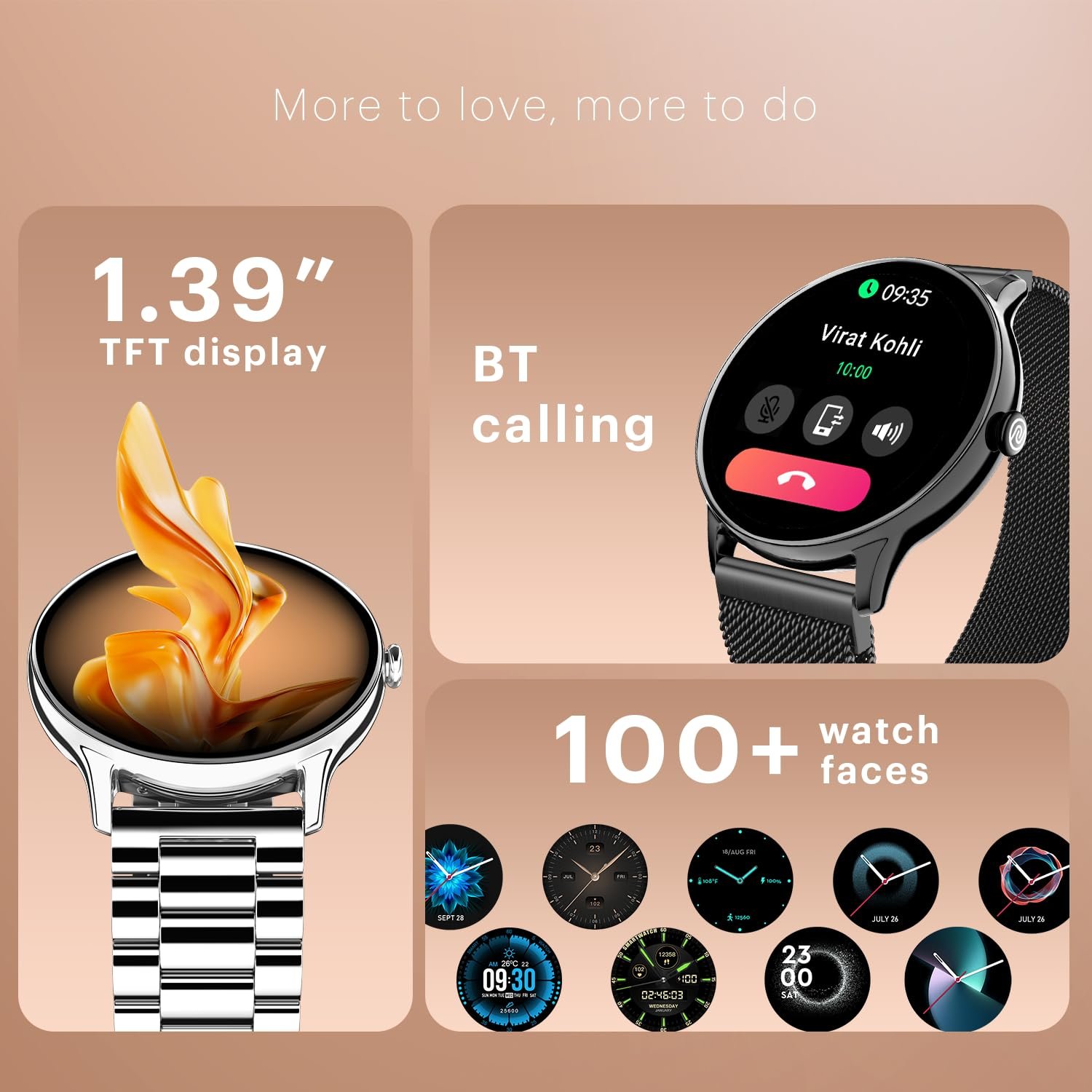 Noise Twist Go Round dial Smartwatch with BT Calling, 1.39" Display, Metal Build, 100+ Watch Faces, IP68, Sleep Tracking, 100+ Sports Modes, 24/7 Heart Rate Monitoring (Elite Black) - Image 2
