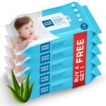 Mee Mee Soft Gentle Baby Wet Wipes (72 Wipes) Pack of 5 | Infused with Aloe Vera and Vitamin E | Paraben & Sulphate Free | Cleansing Wipes | Wipes Combo for Babies Mee Mee Soft Gentle Baby Wet Wipes (72 Wipes) Pack of 5 | Infused with Aloe Vera and Vitamin E | Paraben & Sulphate Free | Cleansing Wipes | Wipes Combo for Babies