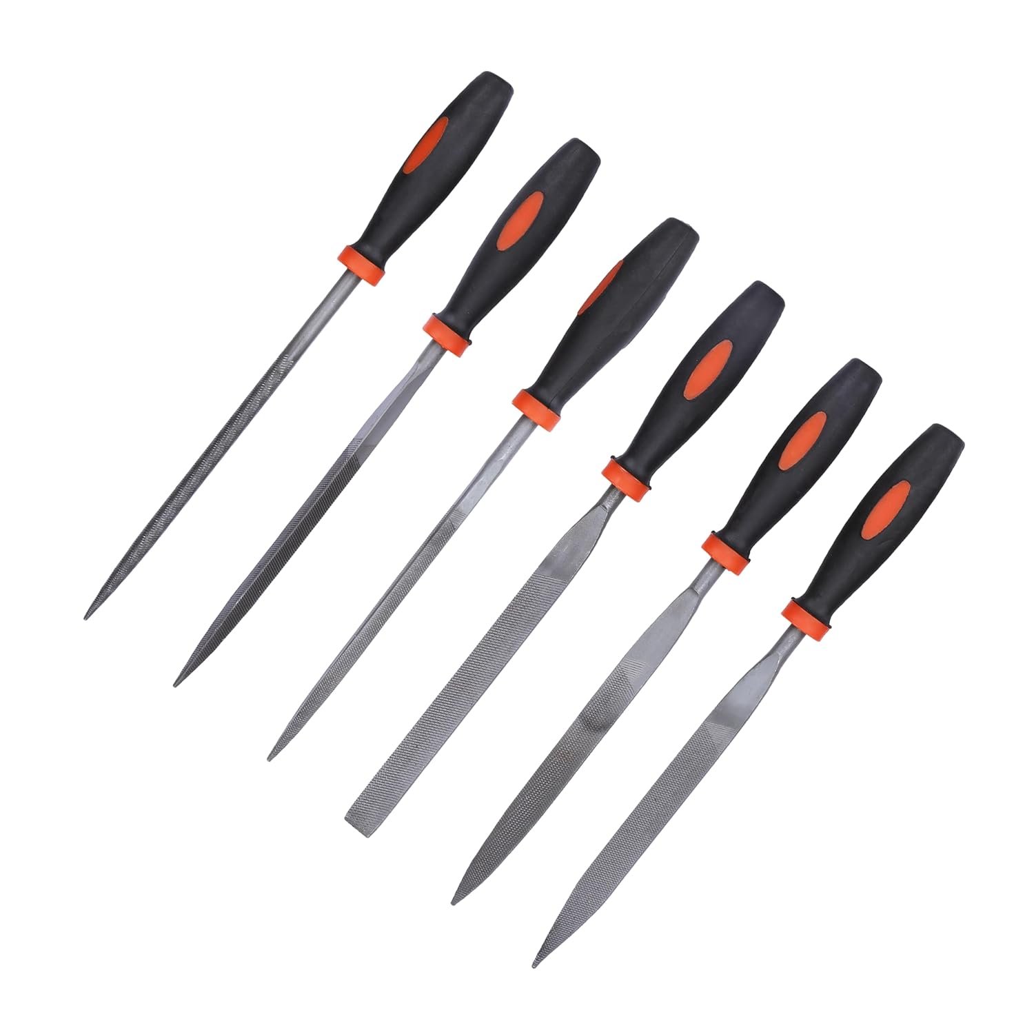 BLACK+DECKER BDHT22148 174mm 6-Piece Steel Needle File Set for Cutting & Smootheing Out Surfaces Ideal for Wood, Metal, Plastic for Home & DIY Use, ORANGE & BLACK - Image 5