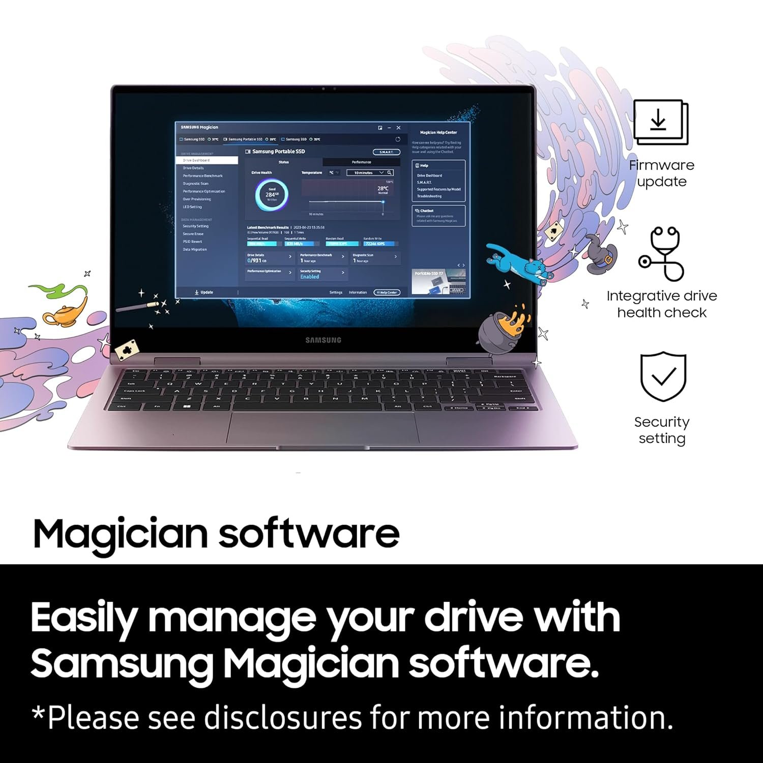 Samsung T7 2TB Up to 1,050MB/s USB 3.2 Gen 2 (10Gbps, Type-C) External Solid State Drive (Portable SSD) Grey(MU-PC2T0T) - Image 7