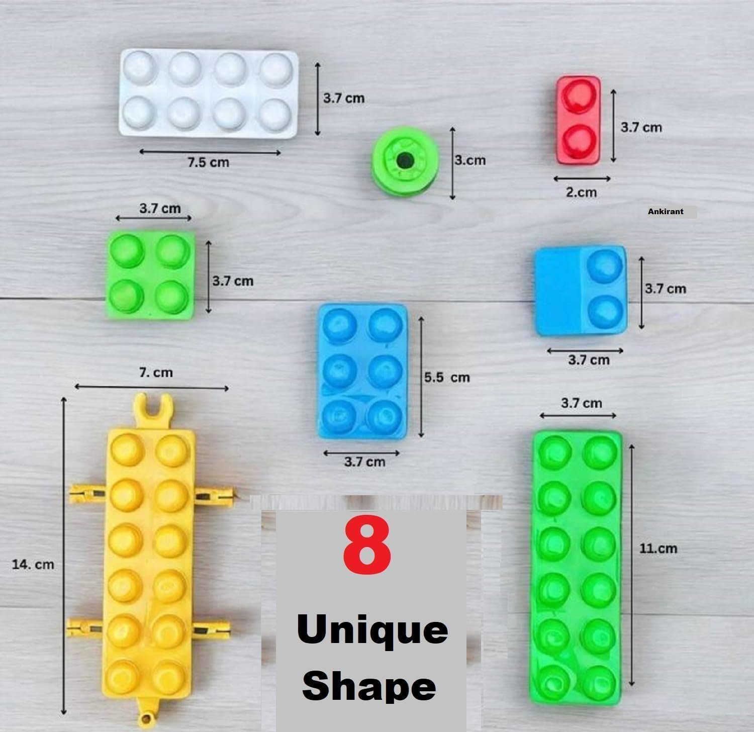 Humming Bird Kid's 80 Pcs Big Mega Sized Blocks Toys Building and Construction Block Set for Children Boys and Girls (Multicolor) - Image 3