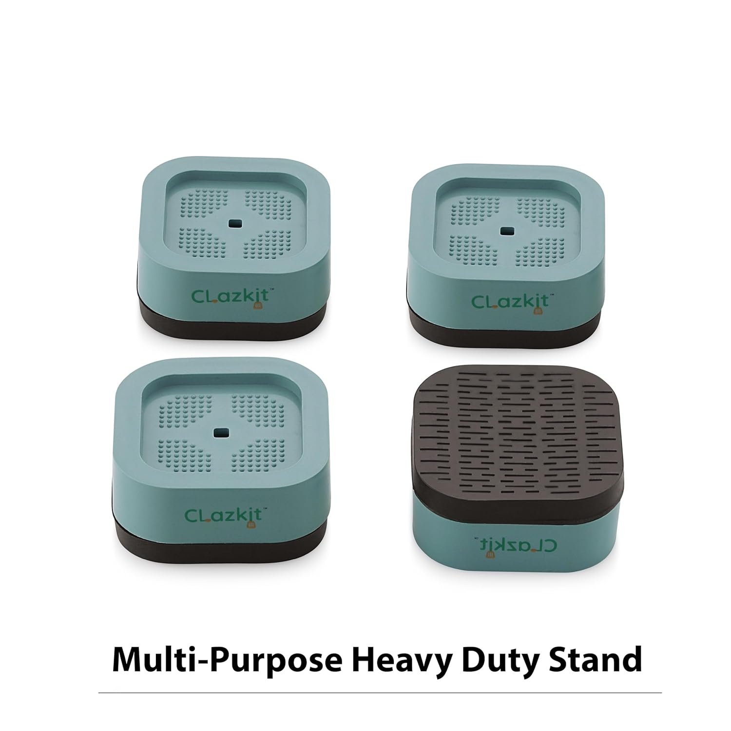 Clazkit Multi-Purpose Heavy Duty Stand Home Appliance Refrigerator/Washing Machine/Furniture/Fridge Stand, Square, Baby Blue (Pack of 4) - Image 6