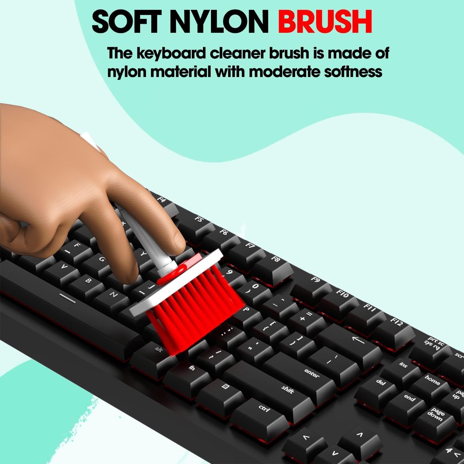 Sounce 5-in-1 Multi-Function Laptop Cleaning Brush/Keyboard Cleaning kit/Gadget Cleaning kit Gap Duster Key-Cap Puller for Laptop, Keyboard and Earphones - Image 6