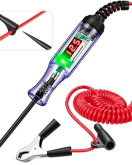 MAKABEE Test Light Automotive 5-90V Digital LED Circuit Tester with Voltage Display, Auto Bidirectional Voltage Tester, Electric Test Pen with Extended Spring Wire & Probe for Car RV Fuse Checker MAKABEE Test Light Automotive 5-90V Digital LED Circuit Tester with Voltage Display, Auto Bidirectional Voltage Tester, Electric Test Pen with Extended Spring Wire & Probe for Car RV Fuse Checker