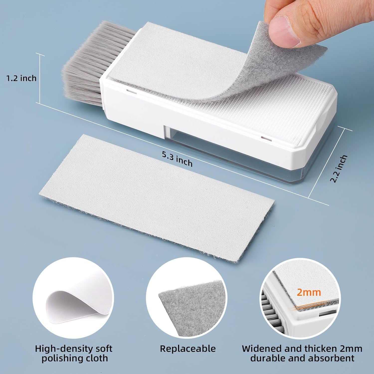 Sounce 10 in 1 Cleaning Kit Computer Screen Brush Tool, Multi-Function Electronic Cleaner Spray for Screen, PCs, Monitors, Keyboards, Desktop, MacBooks, Mobile, iPhones, Earbuds, and Camera - White - Image 8