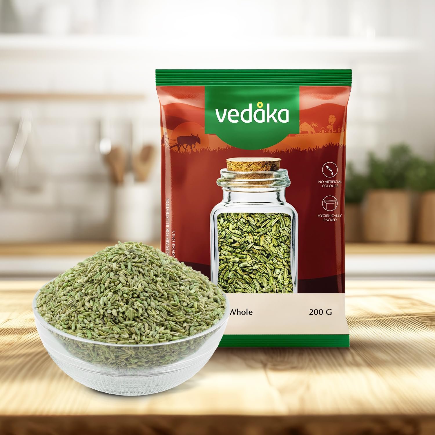 Amazon Brand - Vedaka Fennel Whole | 200 G | Saunf | No Added Colours or Preservatives - Image 7