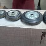 MOVERS SRT wheel (trolley rubber Tyre) with roller bearing and chrome plated rim 3 inch to 12 inch (10 inch srt wheel)
