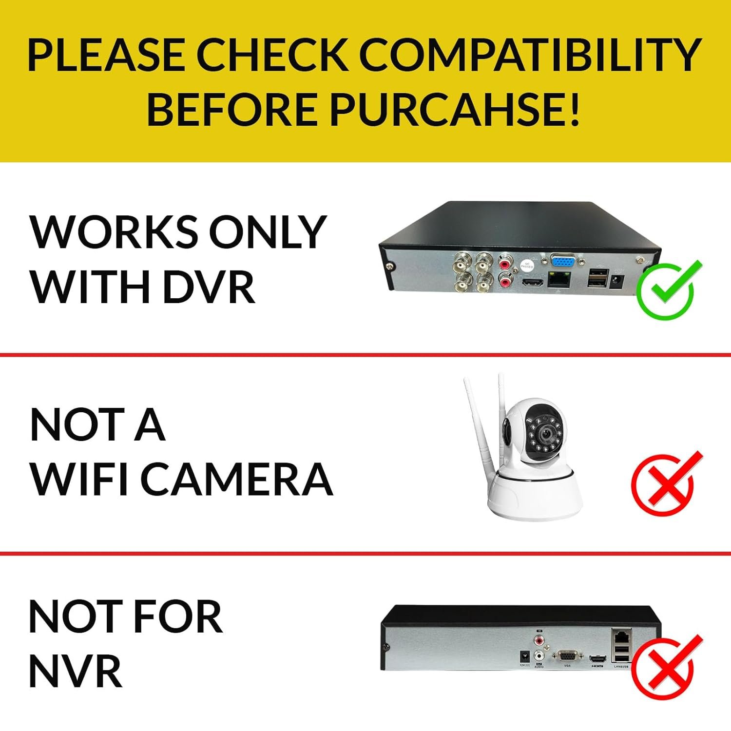 CP PLUS 2.4MP IR Wired Bullet Outdoor Camera CP-URC-TC24PL3 Compatible with DVR only | 3.6mm Lens | 30 Meter Black & White Night Vision | IP67 | Analog HD CCTV Camera, White - Image 2