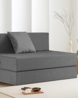 Rosebell Lightweight Easy 1-Person Sofa Cum Bed Jute Fabric- Washable Cover- Including Cushion – Size 3′ X 6′ Ft (Grey Color) Perfect for Home & Office for Guests Rosebell Lightweight Easy 1-Person Sofa Cum Bed Jute Fabric- Washable Cover- Including Cushion – Size 3′ X 6′ Ft (Grey Color) Perfect for Home & Office for Guests