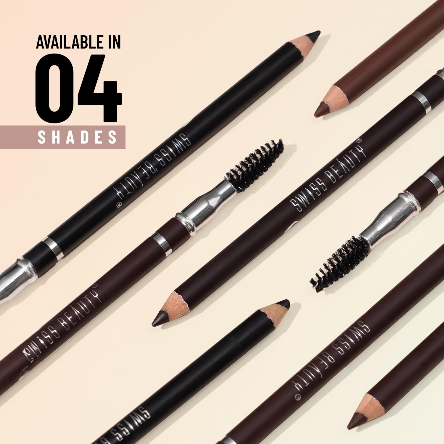 Swiss Beauty Eyebrow Definer Pencil With Spoolie | Smudge Proof, Waterproof And Pigmented Eyebrow Pencil |Shade - Deep Brown, 1.5Gm | - Image 4