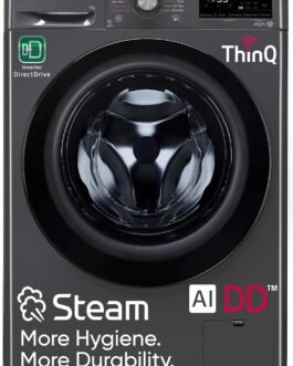 LG 9 Kg, 5 Star, AI Direct Drive Technology, Steam, 6 Motion DD & Wi-Fi Fully-Automatic Front Load Washing Machine (FHP1209Z5M, Intelligent & Convenient Fabric Care, Allergy Care, Middle Black) LG 9 Kg, 5 Star, AI Direct Drive Technology, Steam, 6 Motion DD & Wi-Fi Fully-Automatic Front Load Washing Machine (FHP1209Z5M, Intelligent & Convenient Fabric Care, Allergy Care, Middle Black)