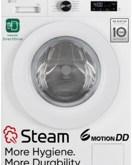 LG 7 Kg, 5 Star, Steam, Inverter Direct Drive Technology, 6 Motion DD, Fully-Automatic Front Load Washing Machine (FHB1207Z2W, Remove Allergens & Tough Stain, In-Built Heater, Essence White) LG 7 Kg, 5 Star, Steam, Inverter Direct Drive Technology, 6 Motion DD, Fully-Automatic Front Load Washing Machine (FHB1207Z2W, Remove Allergens & Tough Stain, In-Built Heater, Essence White)