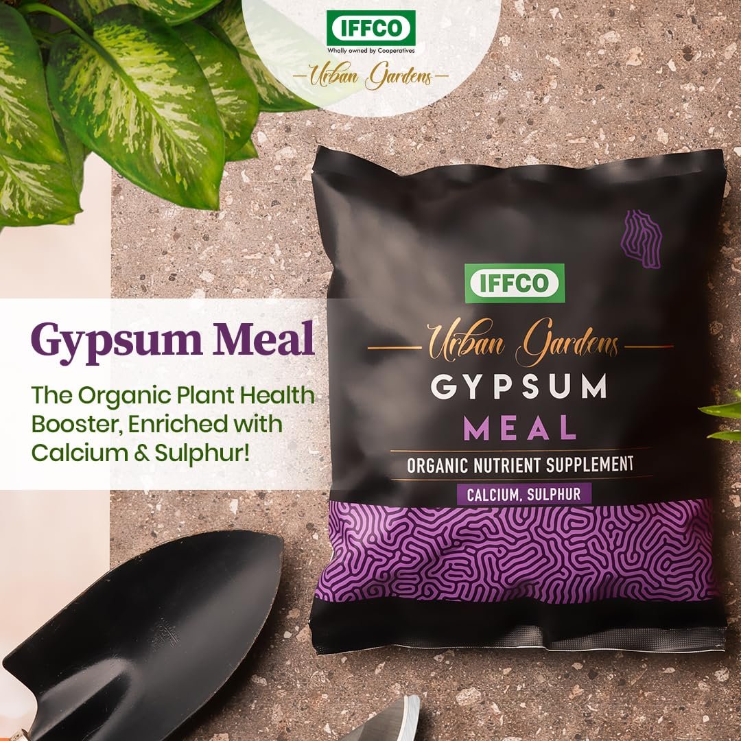 IFFCO Urban Gardens - Gypsum Meal - 900gm - Organic Calcium Sulphate Fertilizer & Soil Conditioner for Lawns, Plants and Home Garden - Plant Nutrient Supplement in Slow Release Powder - Image 2