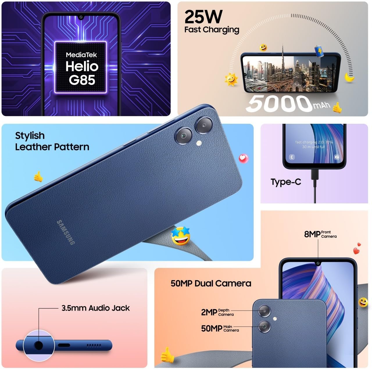 Samsung Galaxy F05 (Twilight Blue, 64 GB) (4 GB RAM) - Image 5