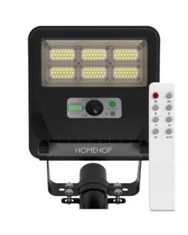 Homehop Solar LED Street Light Outdoor Waterproof 50 Watt Wireless Motion Sensor high Power Lamp for Home, Garden, Dusk to Dawn (4000mAh/3.2V Cool Light) black, Acrylonitrile Butadiene Styrene (ABS)