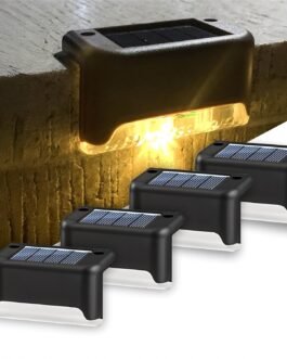 Btag Solar-Powered Deck Light – IP65 Waterproof LED Step, Stair, Fence & Railing Light with Wide-Angle Illumination, Rechargeable Outdoor Lighting for Yard, Patio & Pathway.Pack of 4 Btag Solar-Powered Deck Light – IP65 Waterproof LED Step, Stair, Fence & Railing Light with Wide-Angle Illumination, Rechargeable Outdoor Lighting for Yard, Patio & Pathway.Pack of 4