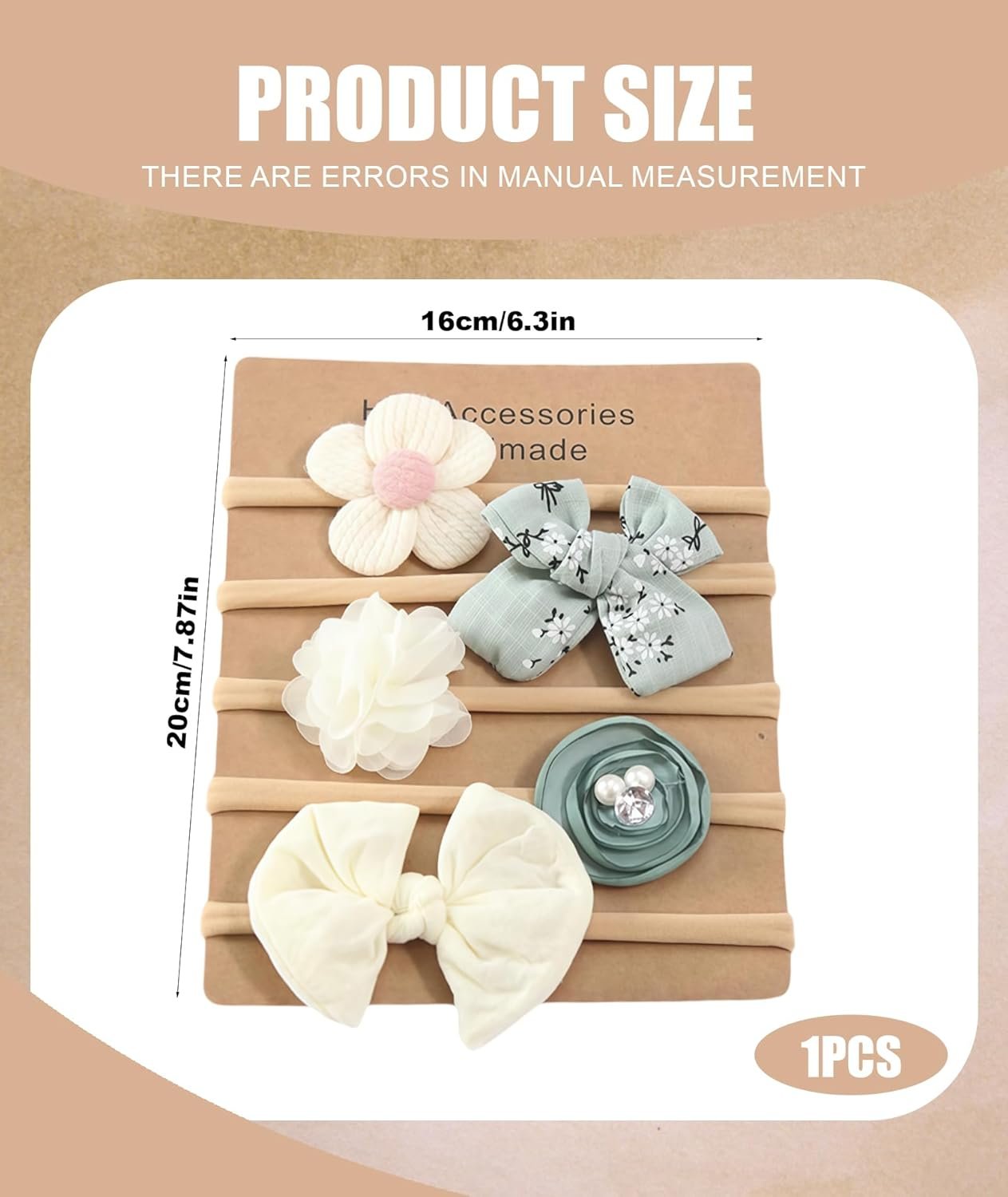 5-Piece Hair Bands for Baby Girl, Soft and Comfortable Headbands for Baby Girls, Hairs Accessories for Babys Girl, Kids Hairs Band, Babys Hair Accessories for 0 to 2 Years - Image 2