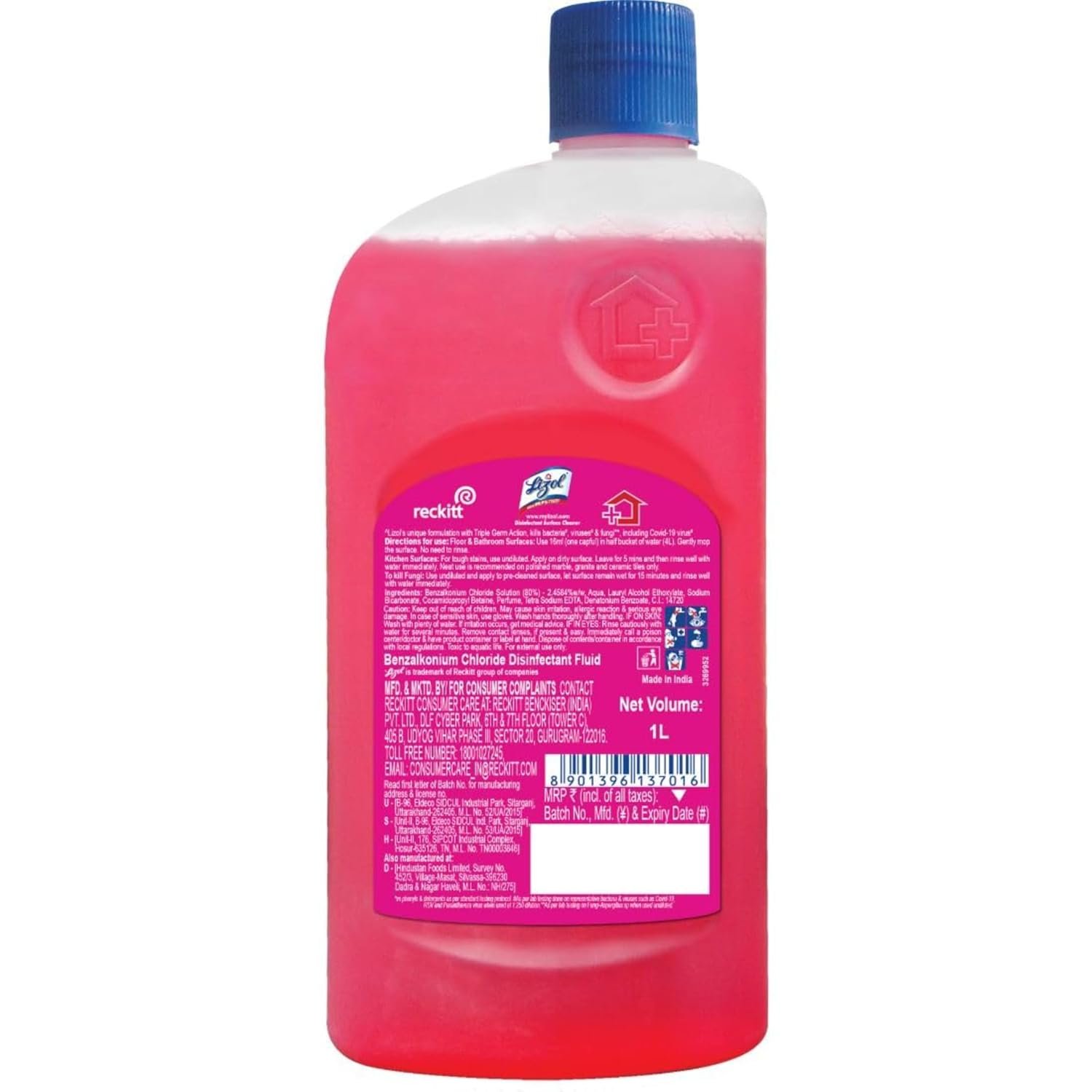 Lizol Disinfectant Surface & Floor Cleaner Liquid, Floral - 1 Litre | Suitable for All Floor Cleaner Mops | Kills 99.9% Germs| India's #1 Floor Cleaner - Image 6