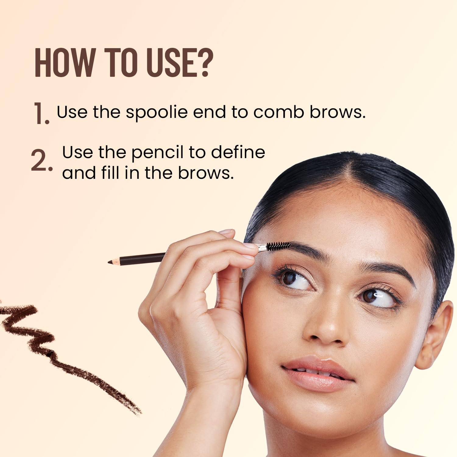Swiss Beauty Eyebrow Definer Pencil With Spoolie | Smudge Proof, Waterproof And Pigmented Eyebrow Pencil |Shade - Deep Brown, 1.5Gm | - Image 6