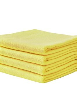 Story@Home Microfiber Cloth | 360 GSM Thick Lint & Streak-Free Multipurpose Cloths – Automotive Microfibre Towels for Car Bike Cleaning Polishing Washing & Detailing | (40 x 40 cm, Yellow) | Pack of 4