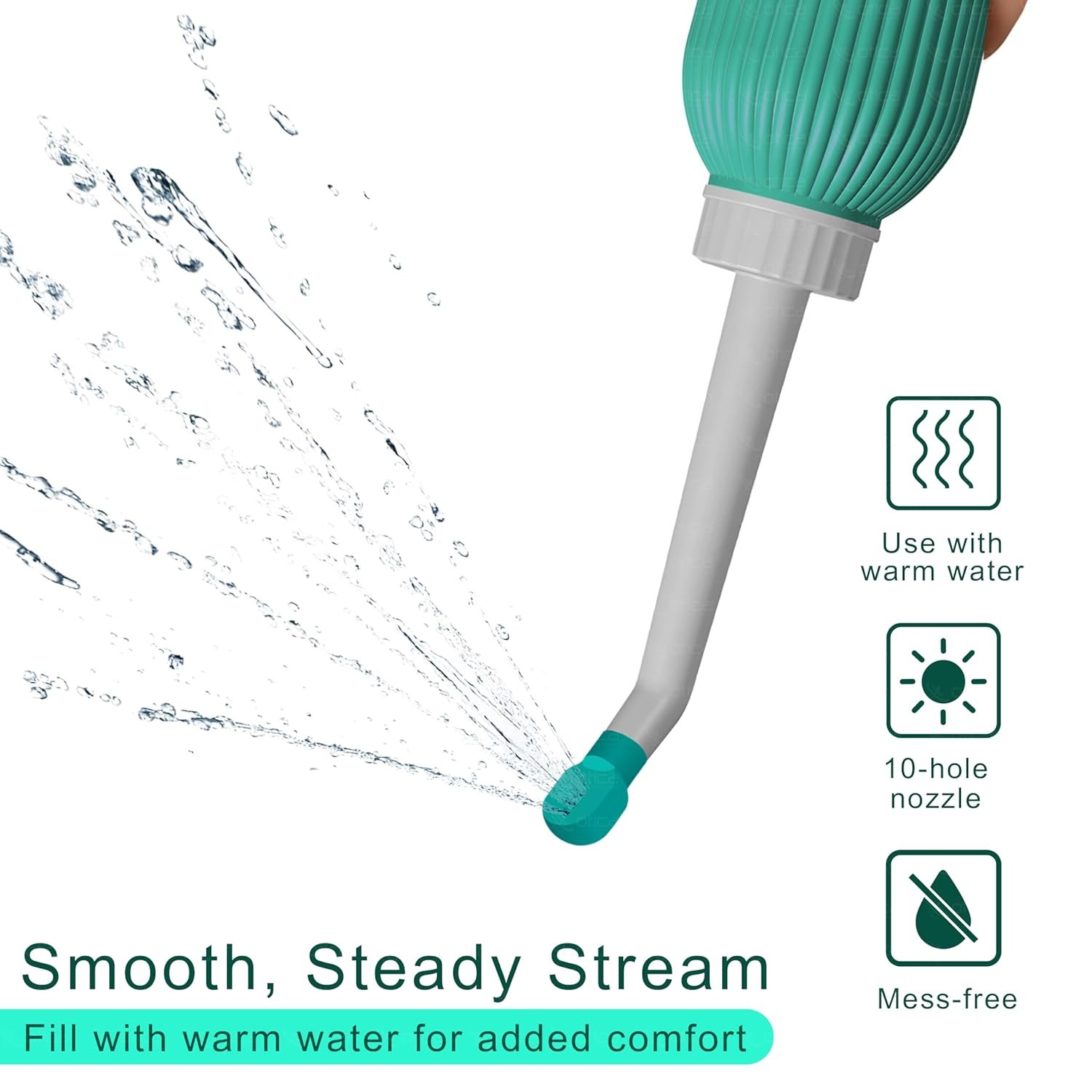 OTICA Portable Bidet Spray for Toilet – 500ML Handheld Personal Hygiene Peri Bottle with Angled Nozzle – Anti-Slip Water Spray for Travel, Postpartum, Perineal care, Camping & Baby Care - Image 6