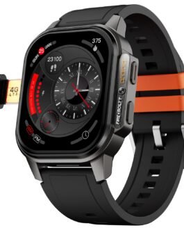 Fire-Boltt Snapp Smart Watch, Selfie Camera, 4G Nano-SIM Slot, 54.1mm AMOLED Display, Play Store- Unlimited apps, 1000mAh Battery, 2GB/4GB RAM + 16GB/64GB ROM (Archaic Black)