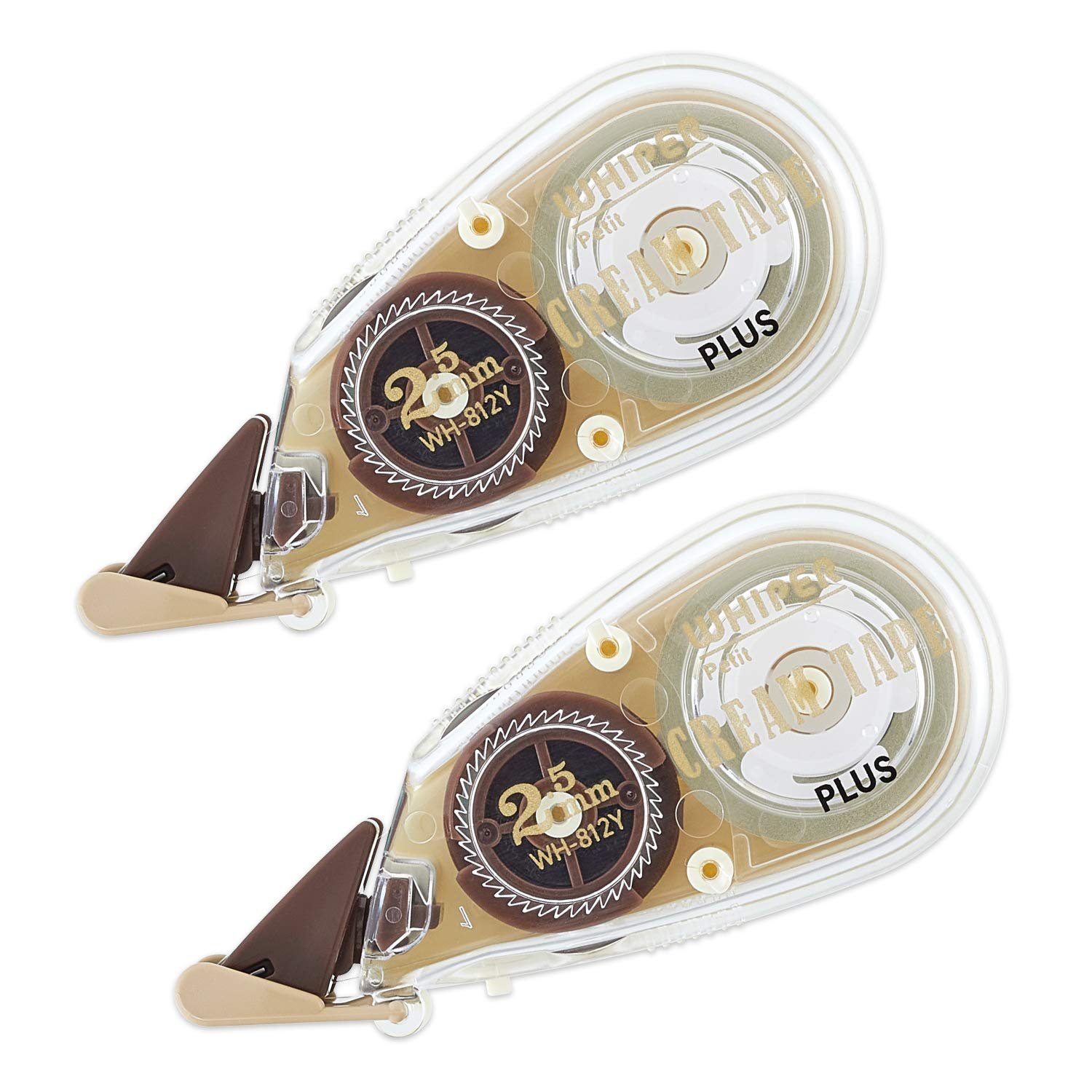 PLUS WH-812Y 51-641 Correction Tape, Whitepatch Cream Tape, 0.1 inch (2.5 mm), 2 x 1.2 inches (2.5 mm)