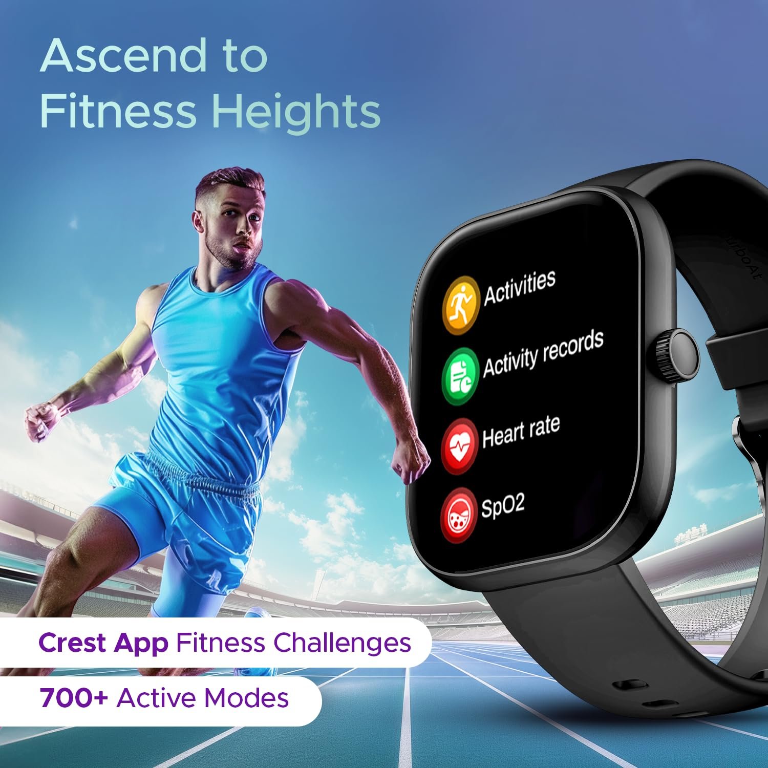 boAt Wave Sigma 3 w/Turn-by-Turn Navigation, 2.01" HD Display, Bluetooth Calling, Crest+ OS, QR Tray, Watch Face Studio, Coins, Emergency SOS Smart Watch for Men & Women(Active Black) - Image 6