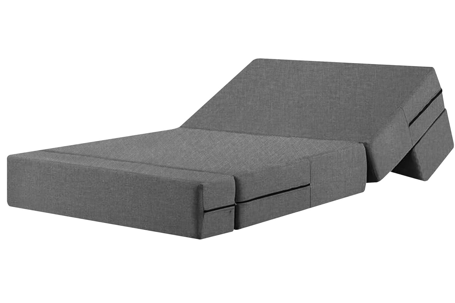 Rosebell Lightweight Easy 1-Person Sofa Cum Bed Jute Fabric- Washable Cover- Including Cushion - Size 3' X 6' Ft (Grey Color) Perfect for Home & Office for Guests - Image 5