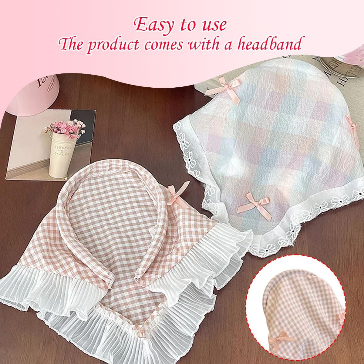 Zytiqt 2 Pcs Bandanas for Women, Set Butterfly Style Lace Headbands, Stylish Head Scarf for Women, Comfortable Hair Accessories for Everyday Wear, Music Festivals, Beach Outings, Gift for Girls - Image 3