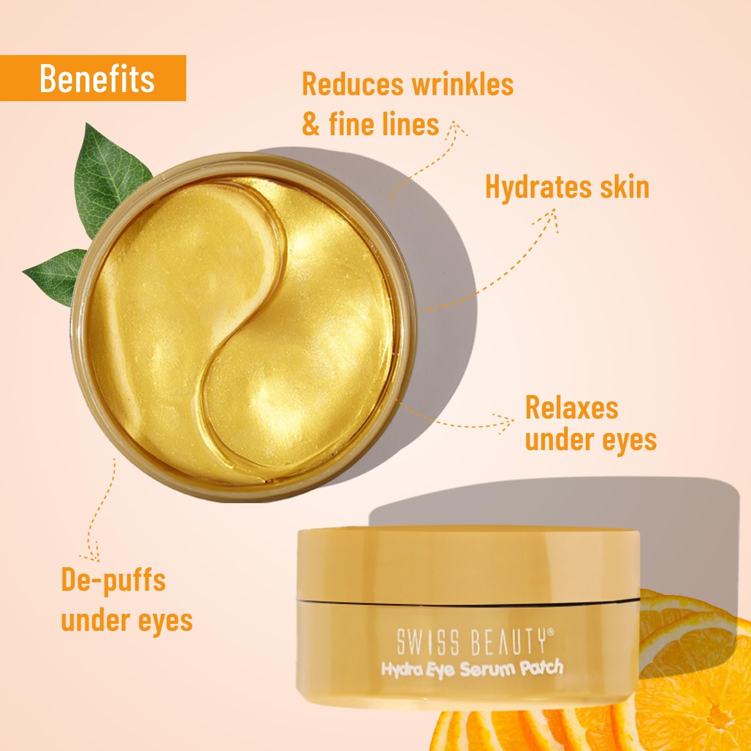 Swiss Beauty Hydra Anti Wrinkle Eye Serum Patch| Treats Dark Circles, Fine Lines And Wrinkles | Enriched With Collagen And Aloe Vera Extract | Shade -Gold, 60 Pcs - Image 6