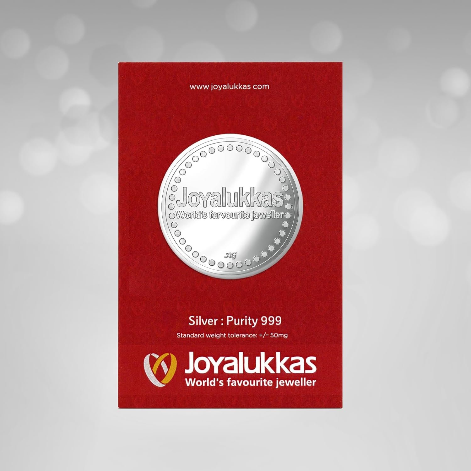 Joyalukkas 999 Purity | Round Shape | Silver Coin | Lakshmi Ganesh Saraswathi Design (10Gram). - Image 4