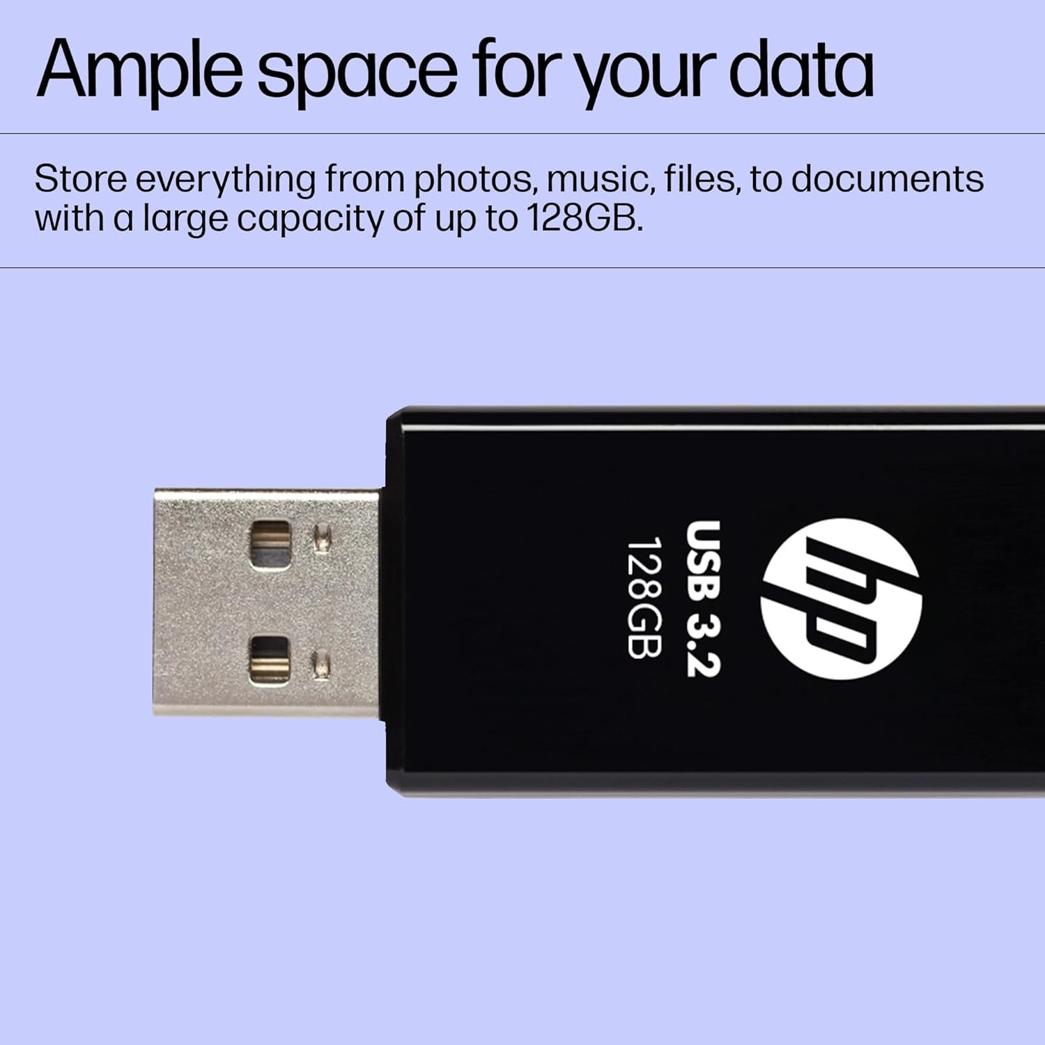 HP 712w 128GB USB 3.2 Flash Drive- Black - Image 4