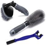 iWagon- 3 Pcs Bike Chain Cleaner Ca Tyre Cleaning Wheel Tire Rim Scrub Brush,Chain Brush Wash Useful Car Truck Motorcycle Bike Washing Cleaning Tool