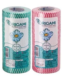 Origami Non-Woven Reusable & Washable Kitchen Towel Wipes (80 Wipes Per Roll, Total 160 Sheets) Origami Non-Woven Reusable & Washable Kitchen Towel Wipes (80 Wipes Per Roll, Total 160 Sheets)